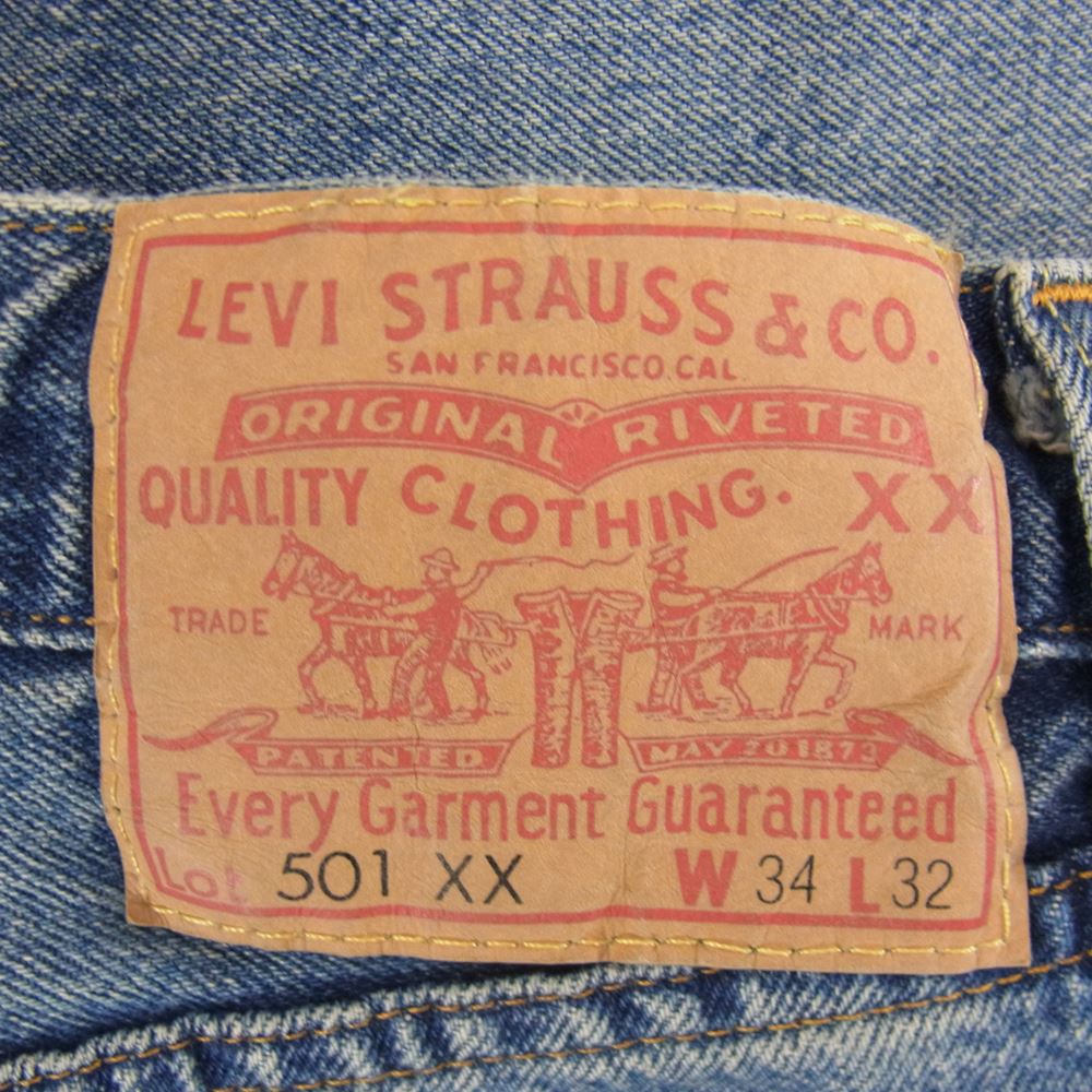 Levi's リーバイス 50155-0075 VINTAGE CLOTHING LVC ヴィンテージクロージング 501XX 復刻 デニムパンツ ジーンズ インディゴブルー系 34【中古】