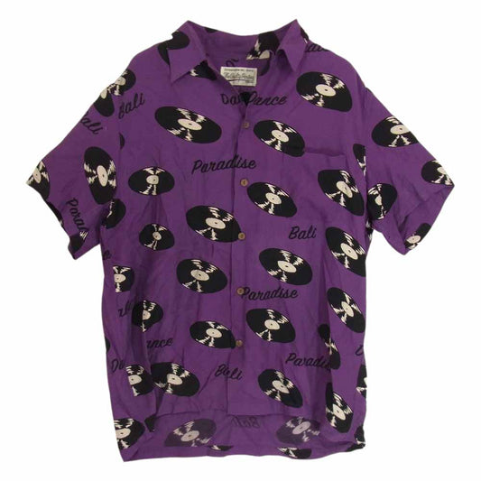 WACKO MARIA ワコマリア 20SS × potato head ポテトヘッド ハワイアン 半袖 アロハ シャツ パープル系 L【中古】