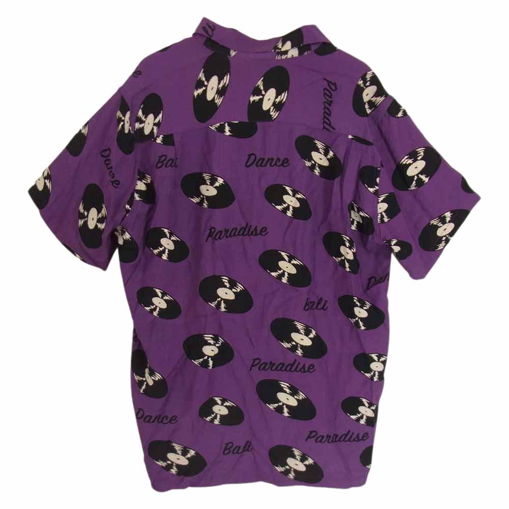 WACKO MARIA ワコマリア 20SS × potato head ポテトヘッド ハワイアン 半袖 アロハ シャツ パープル系 L【中古】