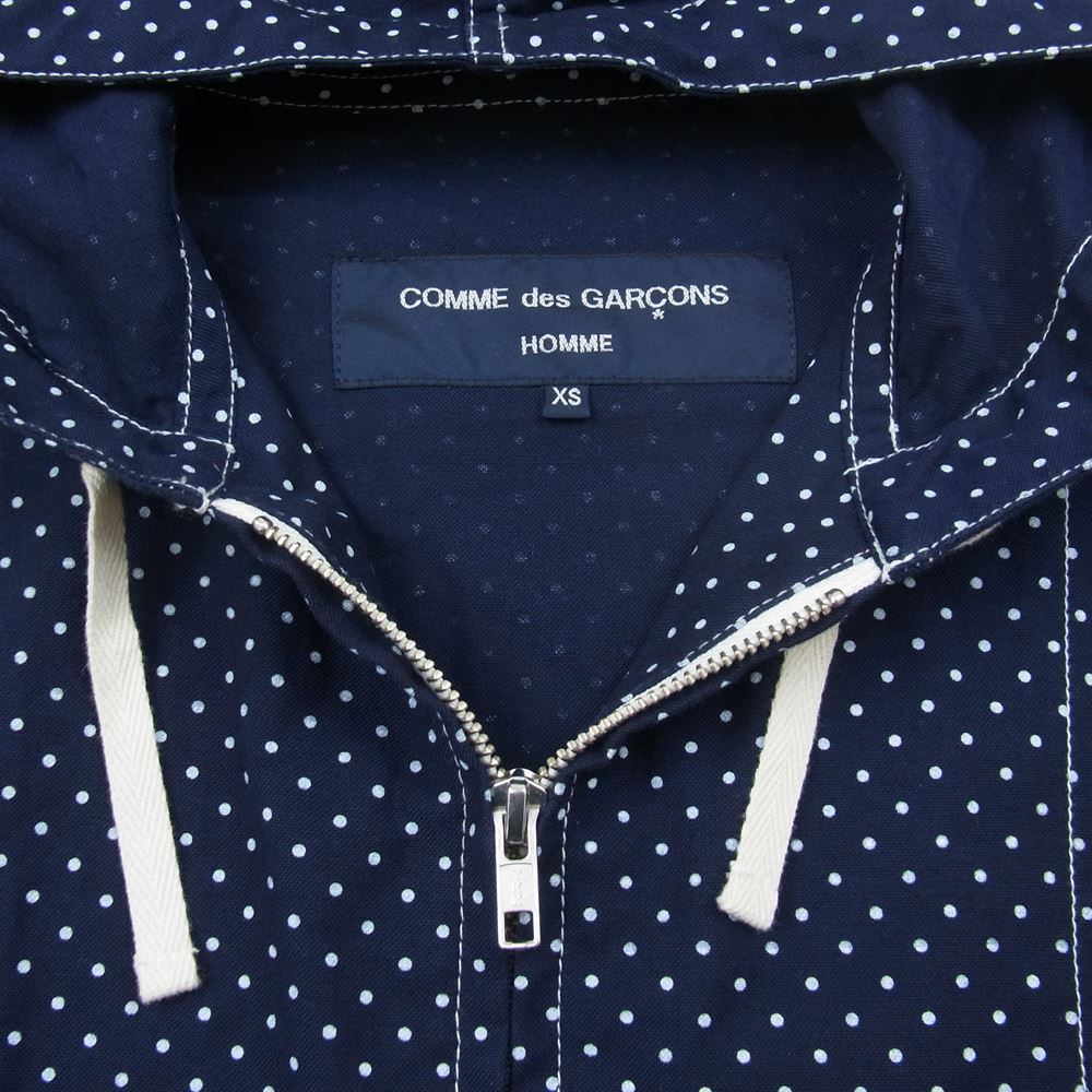 COMME des GARCONS HOMME コムデギャルソンオム AD2013 HM-J044 ドット フルジップ パーカー ネイビー系 XS【中古】
