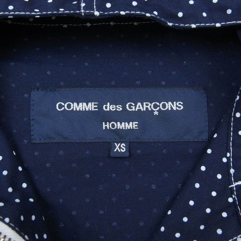 COMME des GARCONS HOMME コムデギャルソンオム AD2013 HM-J044 ドット フルジップ パーカー ネイビー系 XS【中古】