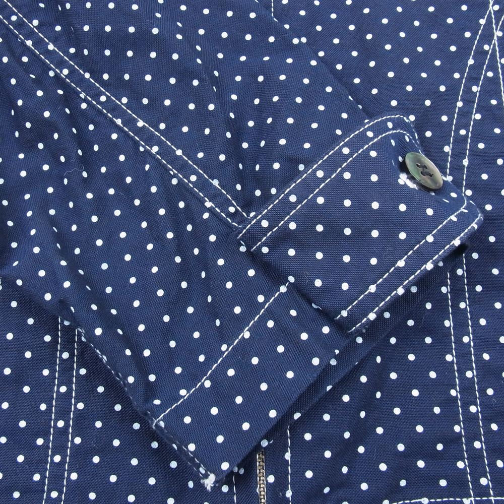 COMME des GARCONS HOMME コムデギャルソンオム AD2013 HM-J044 ドット フルジップ パーカー ネイビー系 XS【中古】