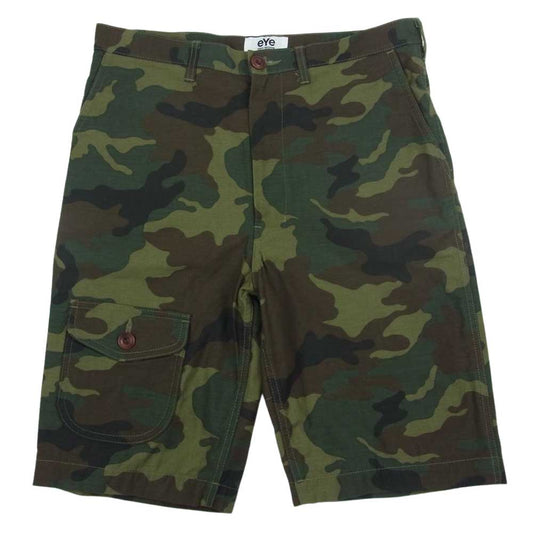 JUNYA WATANABE COMME des GARCONS MAN ジュンヤワタナベコムデギャルソンマン eYe アイ 16SS AD2015 WQ-P909 カモフラ 迷彩 カーゴ ハーフパンツ ショーツ カーキ系 M【中古】