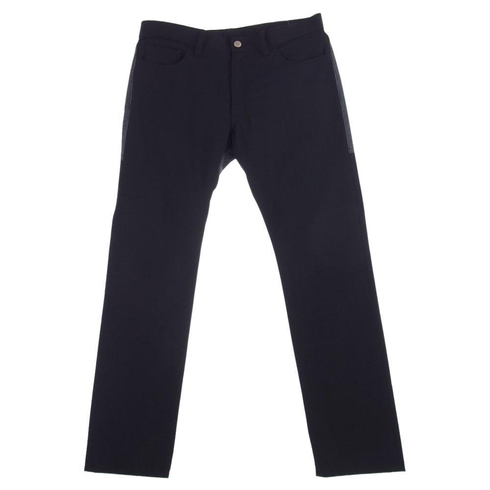 COMME des GARCONS HOMME コムデギャルソンオム AD2009 ウール リネン 6B 異素材切替 テーラードジャケット スラックスパンツ セットアップ ブラック系 ダークグレー系 S【中古】