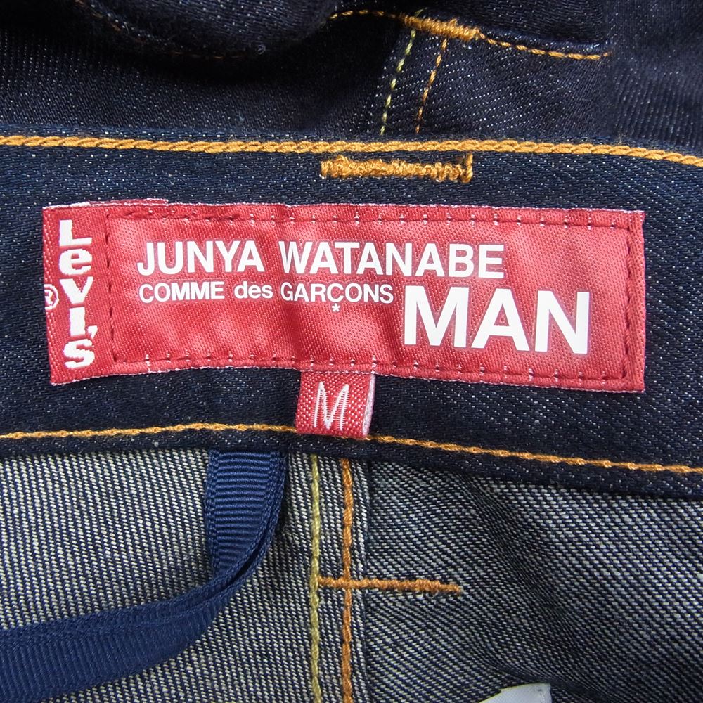 JUNYA WATANABE COMME des GARCONS MAN ジュンヤワタナベコムデギャルソンマン 19SS WC-P922 eYe アイ LEVI'S リーバイス 立体裁断 綿リネン Wネーム カモポケット デニムパンツ インディゴブルー系 M【美品】【中古】