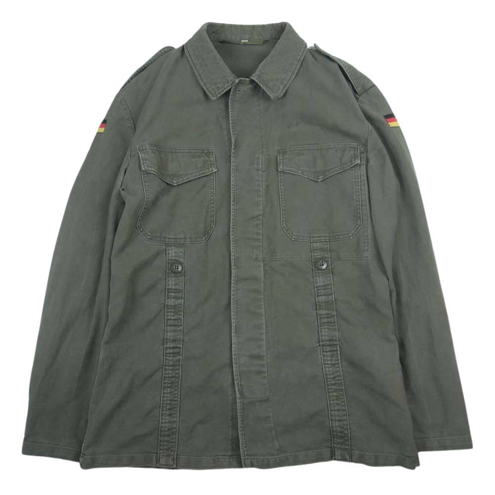 ドイツ軍 実物 ミリタリー モールスキン フィールド ジャケット カーキ系 7【中古】