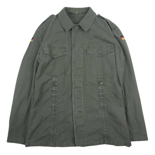 ドイツ軍 実物 ミリタリー モールスキン フィールド ジャケット カーキ系 7【中古】