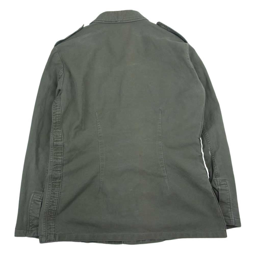 ドイツ軍 実物 ミリタリー モールスキン フィールド ジャケット カーキ系 7【中古】