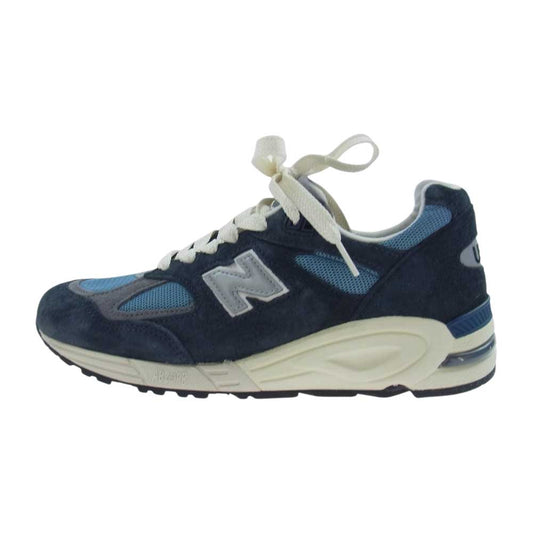 NEW BALANCE ニューバランス USA製 M990TB2 スエード ローカット スニーカー ブルー系 26cm【中古】
