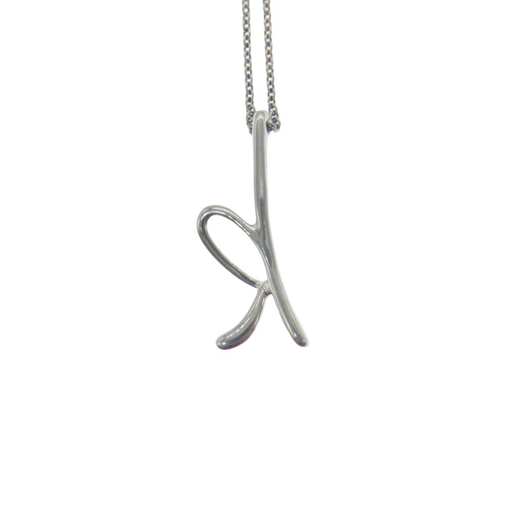 TIFFANY&Co. ティファニー イニシャル アルファベット K ネックレス シルバー系【美品】【中古】