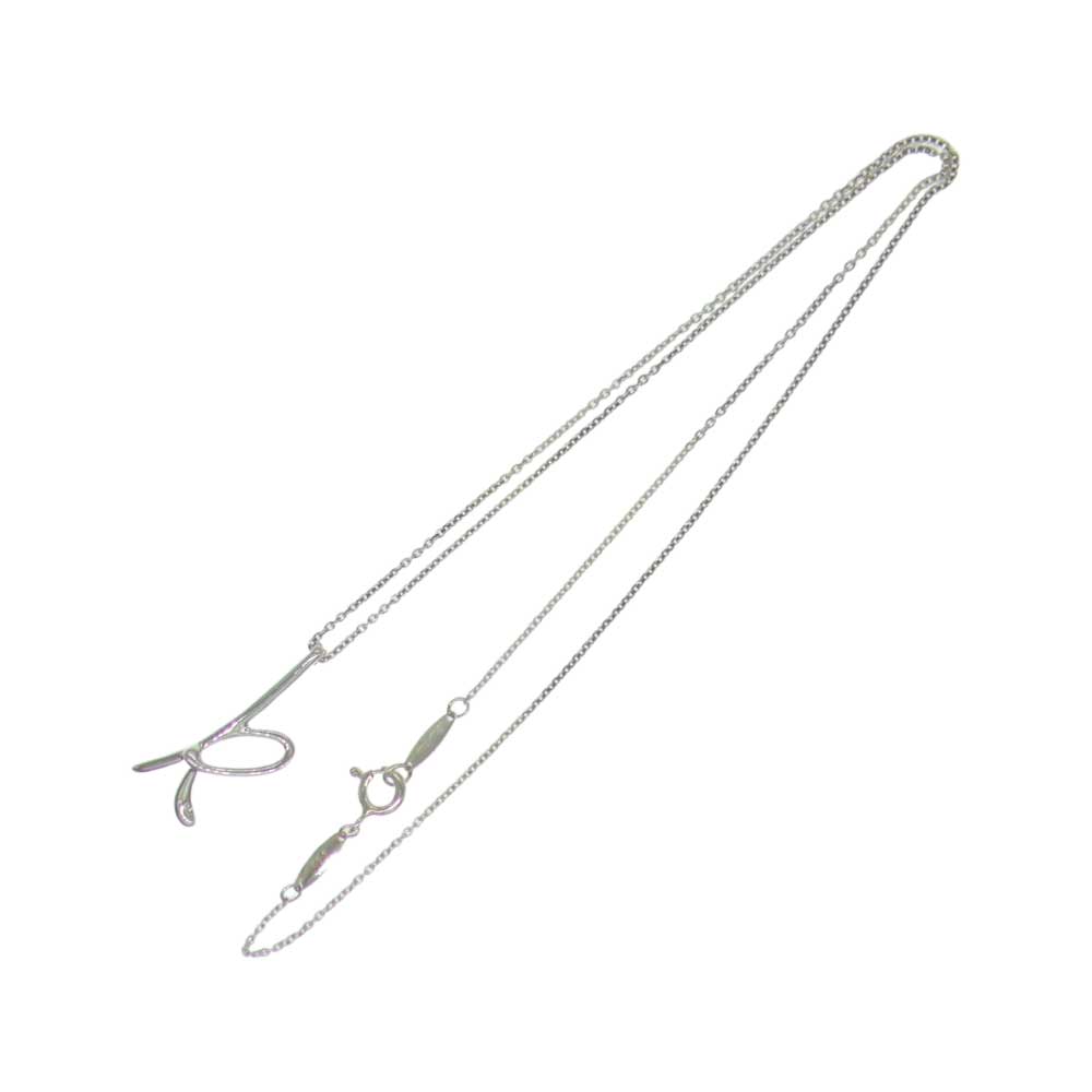 TIFFANY&Co. ティファニー イニシャル アルファベット K ネックレス シルバー系【美品】【中古】