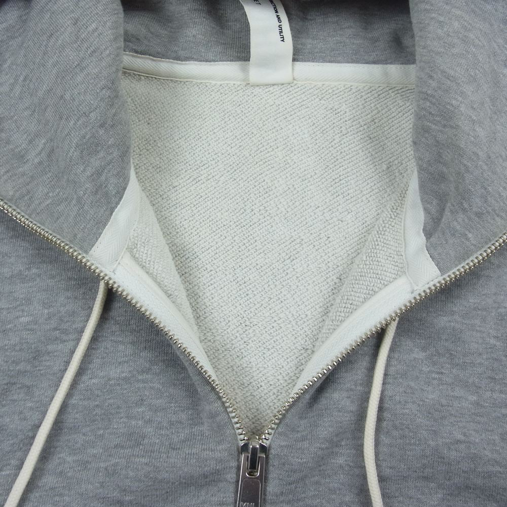LOOPWHEELER ループウィラー MHL MARGARET HOWELL マーガレットハウエル 別注 596-266456 LIGHT LOOPBACK COTTON PARKA フルジップ パーカー グレー系 M【中古】