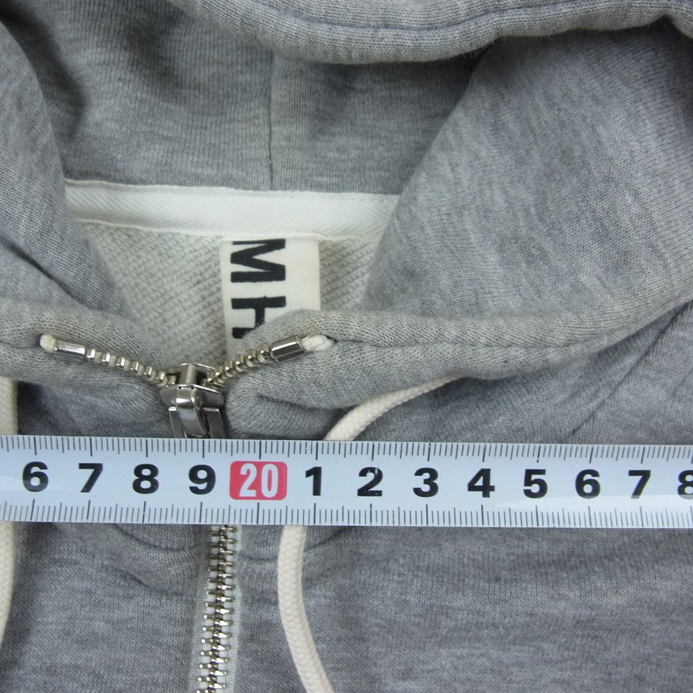 LOOPWHEELER ループウィラー MHL MARGARET HOWELL マーガレットハウエル 別注 596-266456 LIGHT LOOPBACK COTTON PARKA フルジップ パーカー グレー系 M【中古】