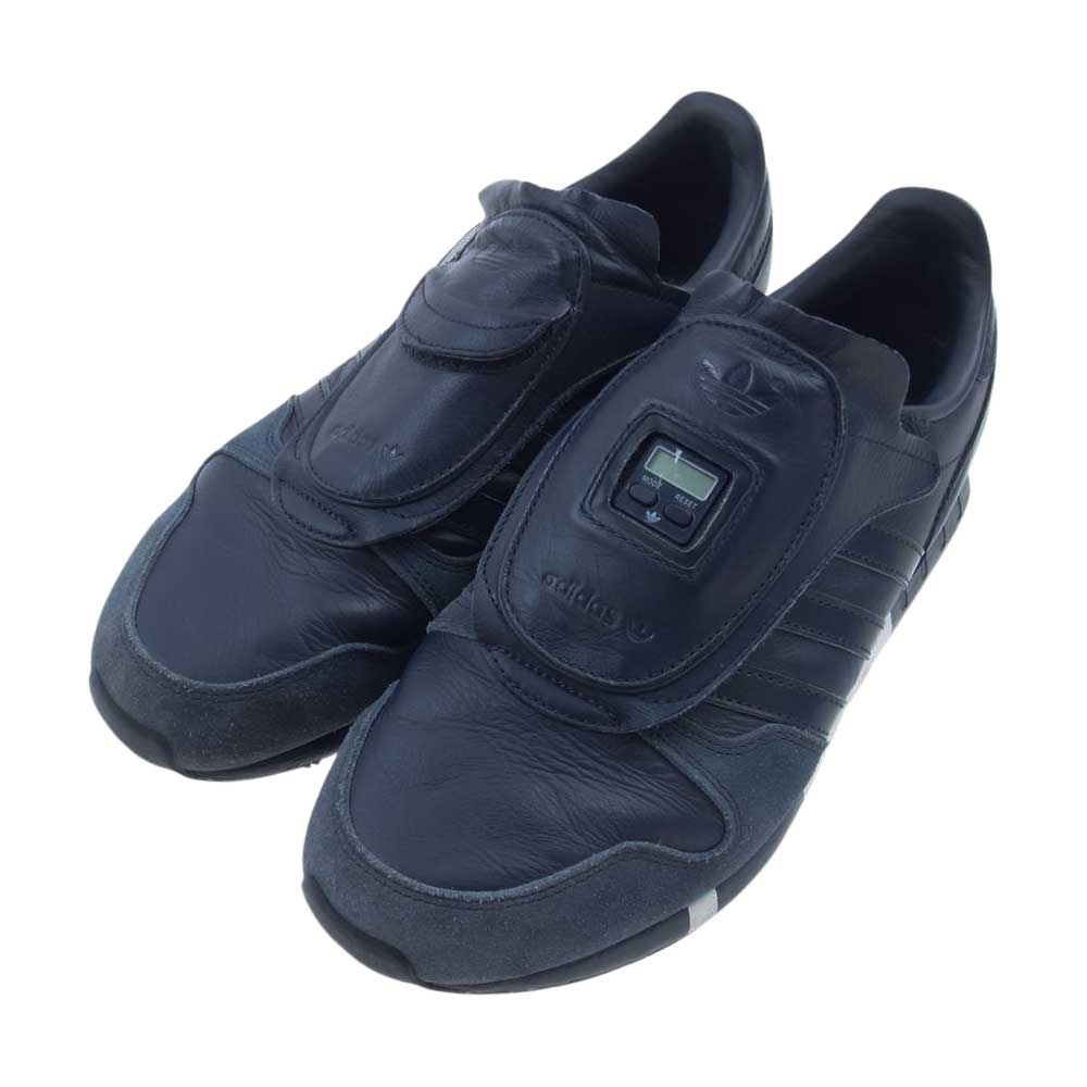 adidas アディダス S79348 by HYKE MICROPACER マイクロペーサー レザー スニーカー ネイビー系 26cm【中古】
