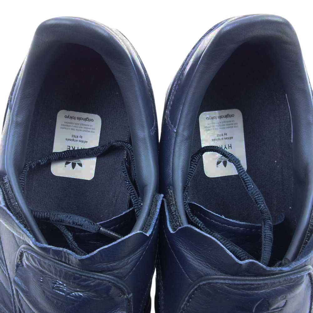 adidas アディダス S79348 by HYKE MICROPACER マイクロペーサー レザー スニーカー ネイビー系 26cm【中古】