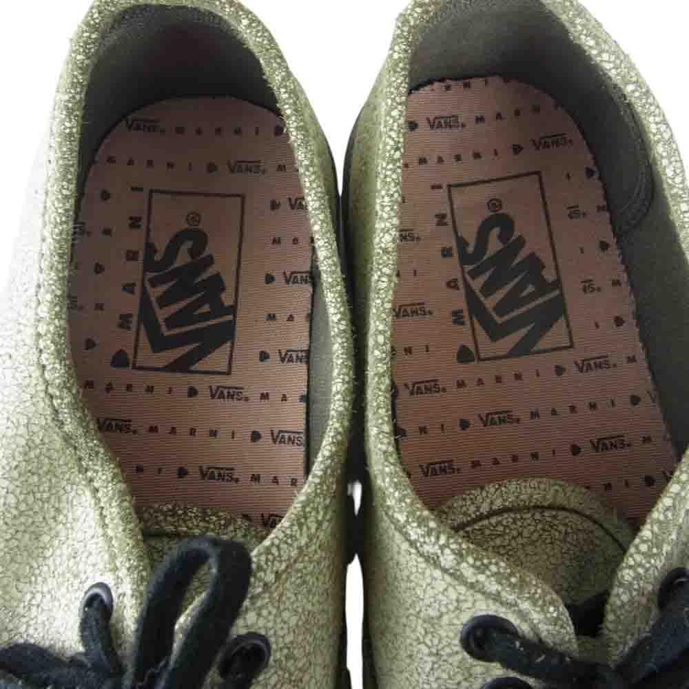 VANS バンズ AUTHENTIC 721277 MARNI ZALAND マルニ ザランド ヴィンテージ加工 スニーカー カーキ系 26.5【中古】