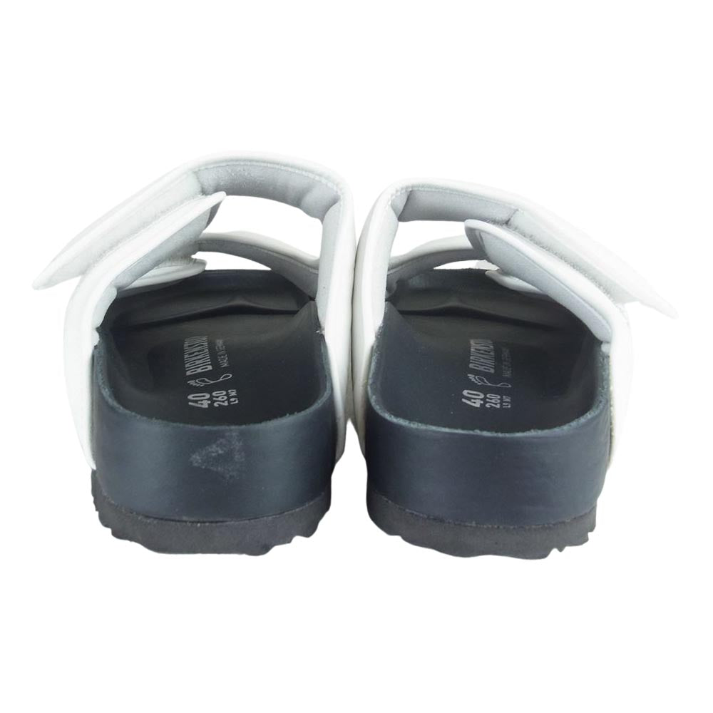 BIRKENSTOCK ビルケンシュトック CSM Cosy by Dingyung Zhang ツァング レザー ストラップ サンダル ホワイト系 40【美品】【中古】
