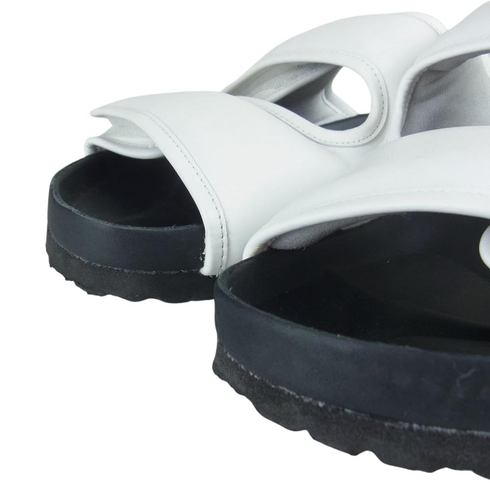 BIRKENSTOCK ビルケンシュトック CSM Cosy by Dingyung Zhang ツァング レザー ストラップ サンダル ホワイト系 40【美品】【中古】