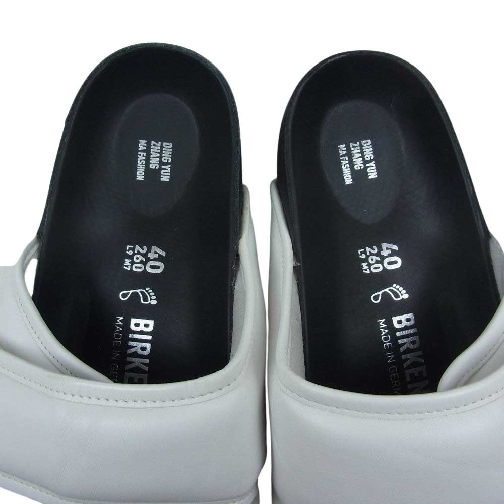 BIRKENSTOCK ビルケンシュトック CSM Cosy by Dingyung Zhang ツァング レザー ストラップ サンダル ホワイト系 40【美品】【中古】