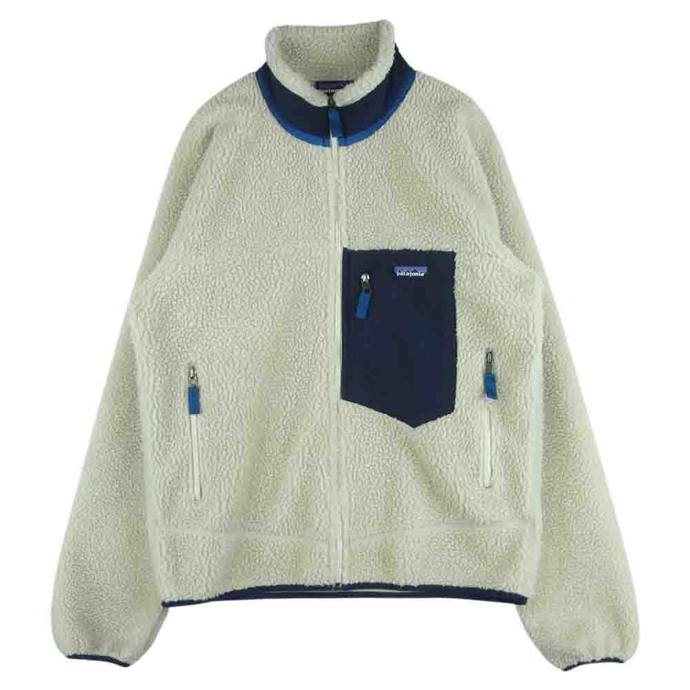 patagonia パタゴニア 18AW 23056 Classic Retro X Jacket クラシック レトロ フリース ジャケット ベージュ系 ネイビー系 M【中古】