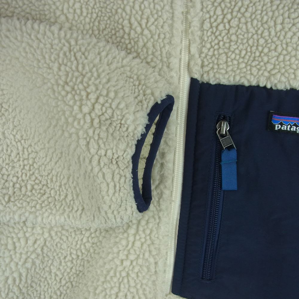 patagonia パタゴニア 18AW 23056 Classic Retro X Jacket クラシック レトロ フリース ジャケット ベージュ系 ネイビー系 M【中古】