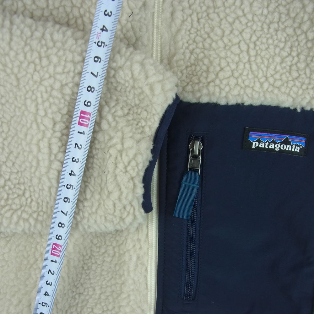patagonia パタゴニア 19AW 23056 Classic Retro X Jacket クラシック レトロ フリース ジャケット ベージュ系 ネイビー系 S【中古】