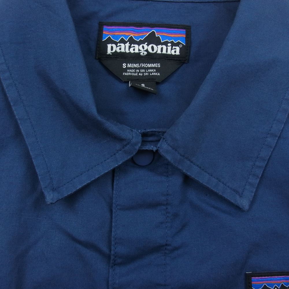 patagonia パタゴニア 20SS 25335 20年製 Lightweight All Wear Hemp Coaches Jkt ライトウェイト ヘンプ コーチ ジャケット ネイビー系 S【中古】