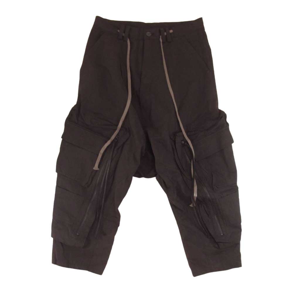 エーエフ アーティファクト クロップド サルエル カーゴパンツ ブラック系 3【中古】