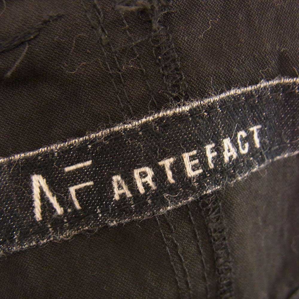 エーエフ アーティファクト クロップド サルエル カーゴパンツ ブラック系 3【中古】