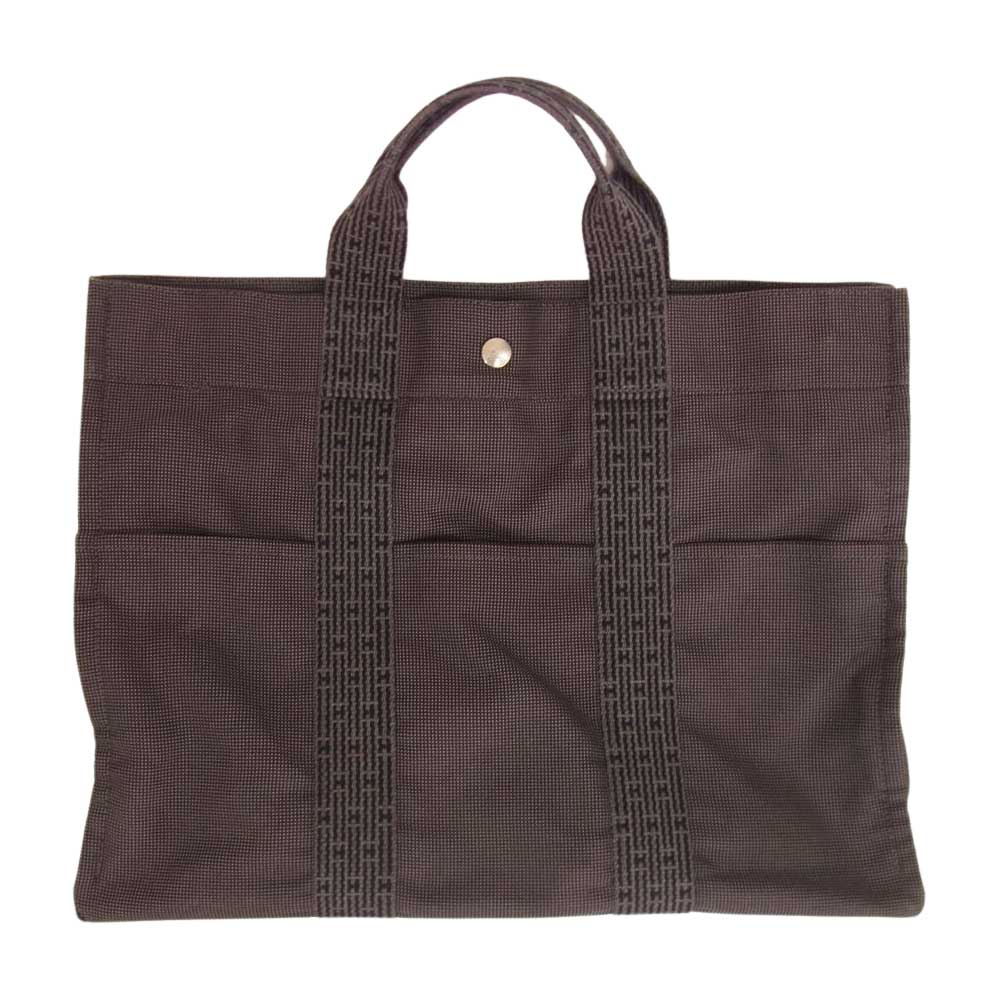HERMES エルメス トートPM エールライン ハンドバッグ グレー系【中古】