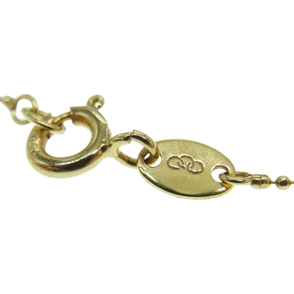 リンクスオブロンドン 購入店保証書付属 K18 750 1P ダイヤ クローバー モチーフ ネックレス ゴールド系【中古】