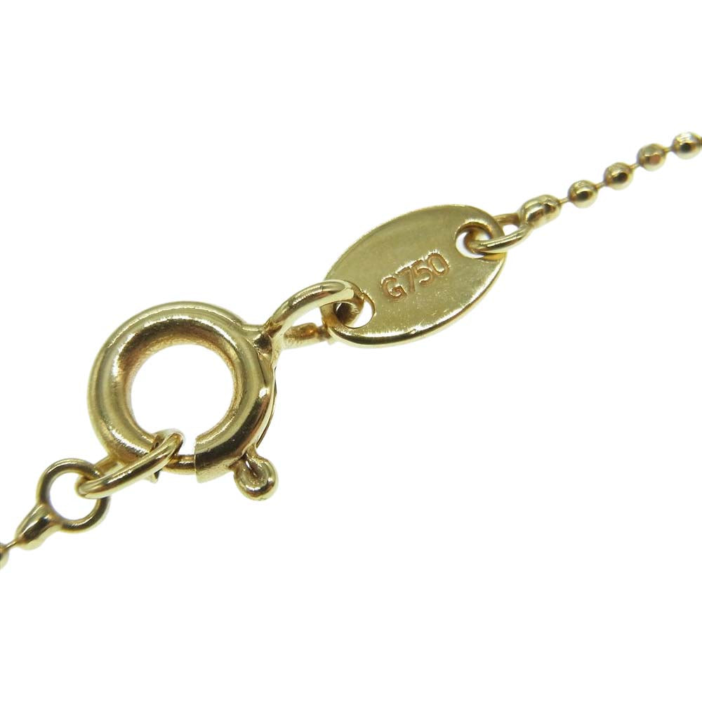 リンクスオブロンドン 購入店保証書付属 K18 750 1P ダイヤ クローバー モチーフ ネックレス ゴールド系【中古】