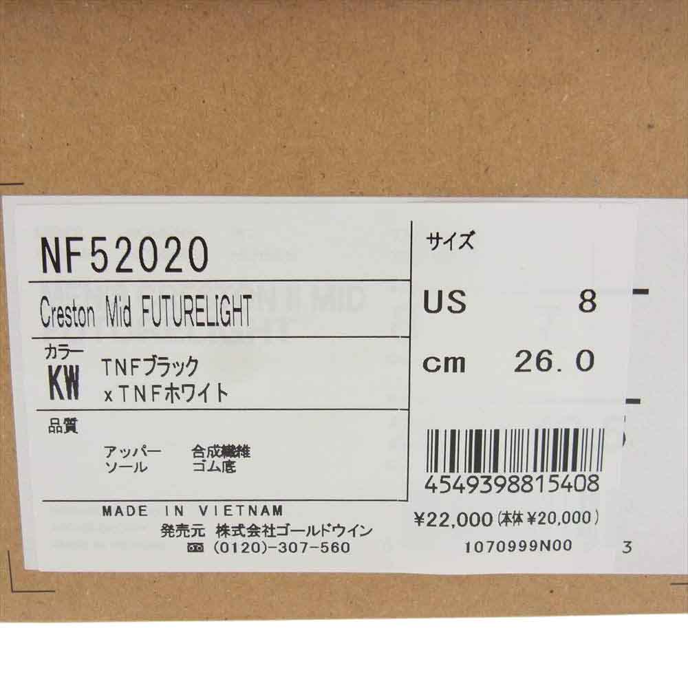 THE NORTH FACE ノースフェイス NF52020 Creston Mid FUTURELIGHT クレストン ミッド フューチャーライト マウンテン トレッキング スニーカー ブラック系 26cm【中古】