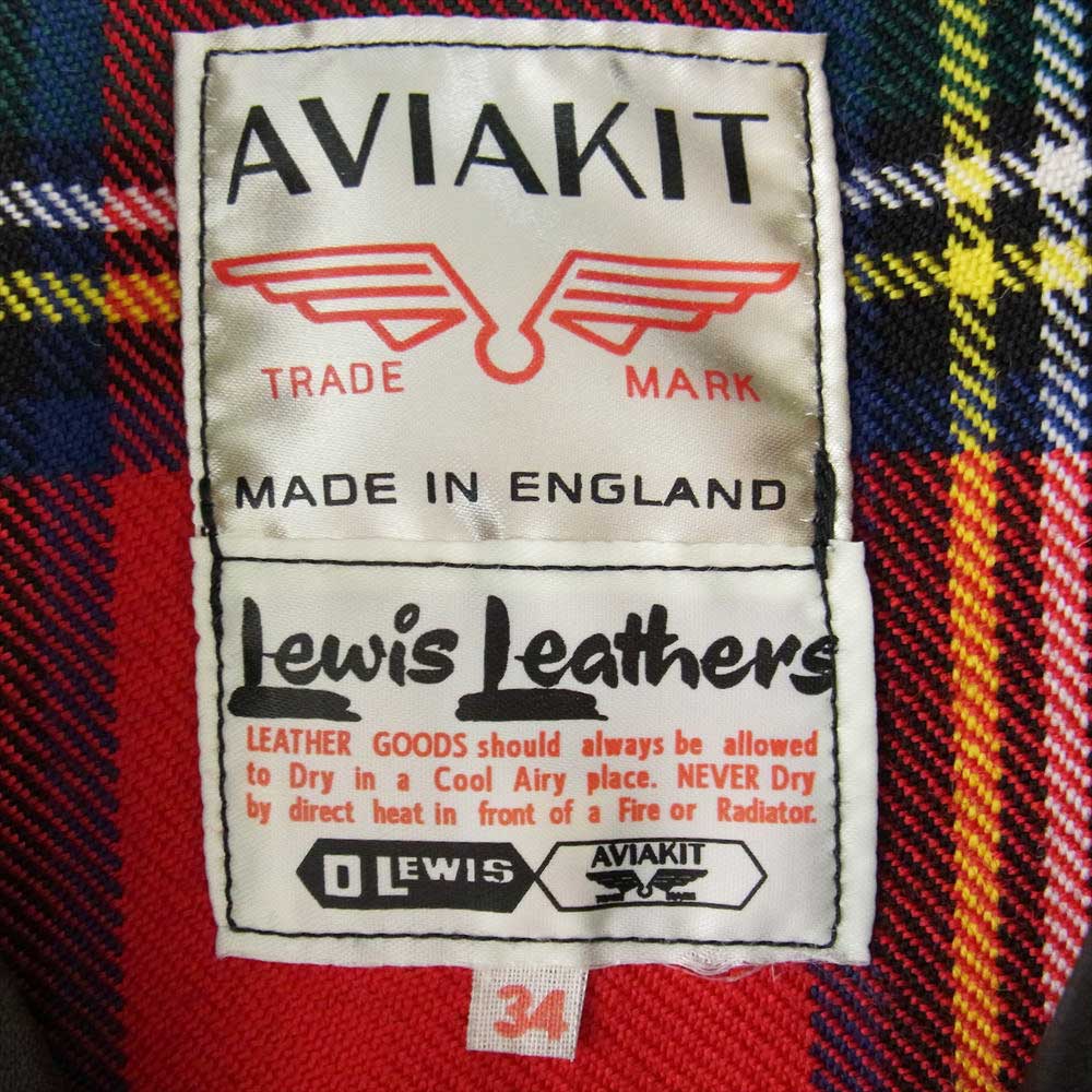 Lewis Leathers ルイスレザー 441T CYCLONE サイクロン タイトフィット シープスキン ライダース ジャケット ブラック系 34【中古】