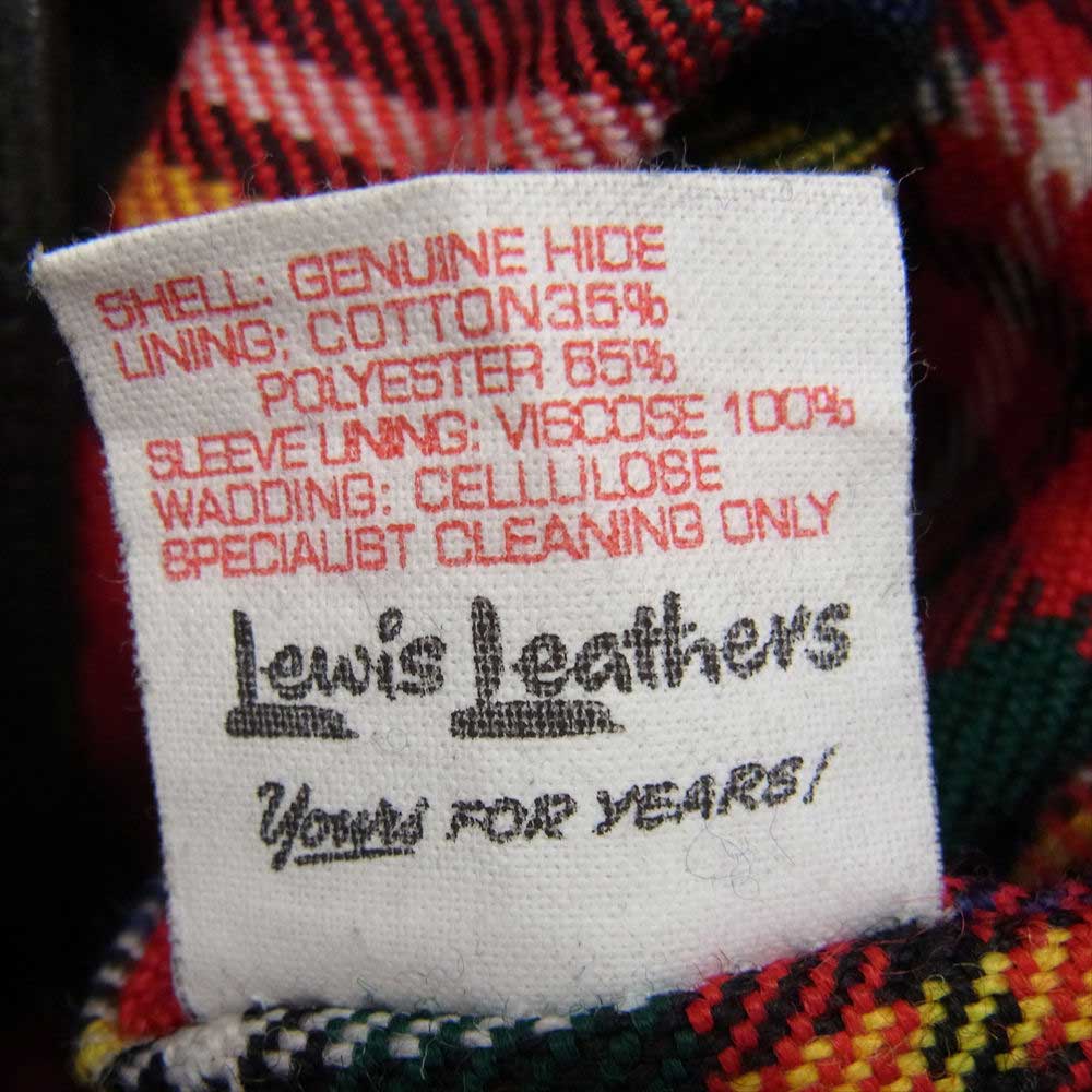 Lewis Leathers ルイスレザー 441T CYCLONE サイクロン タイトフィット シープスキン ライダース ジャケット ブラック系 34【中古】