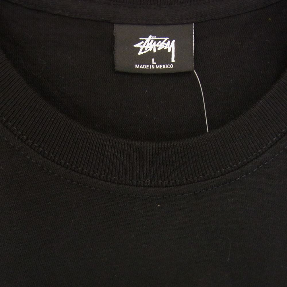 STUSSY ステューシー GLOBE CREST LS TEE グローブ クレスト 長袖 Tシャツ ブラック系 L【新古品】【未使用】【中古】
