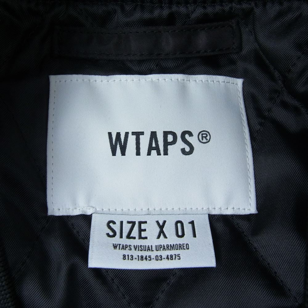 WTAPS ダブルタップス 231TQDT-JKM01 TEAM JACKET NYLON TWILL DSQD ナイロン ツイル チーム ジャケット ブラック系 1【極上美品】【中古】