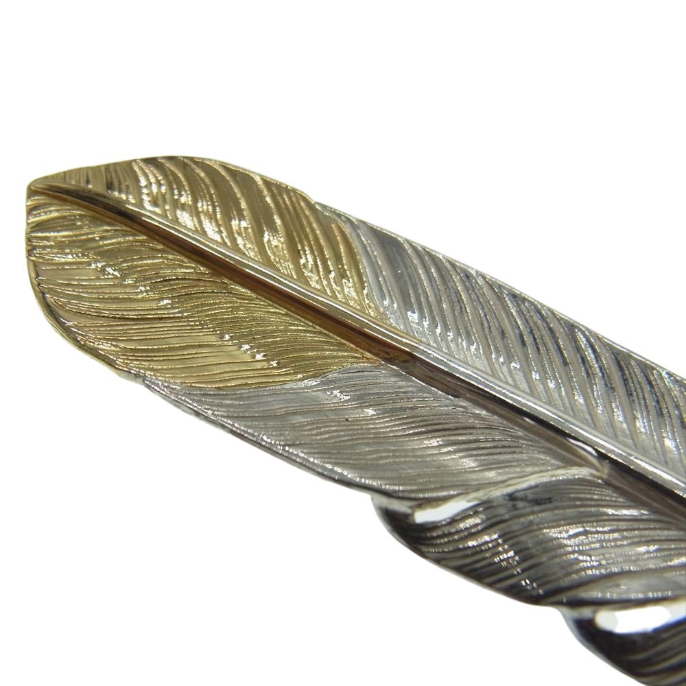 鷲見太郎 ワシミタロウ K18 先金 フライトフェザー L ペンダントトップ シルバー系 ゴールド系【中古】