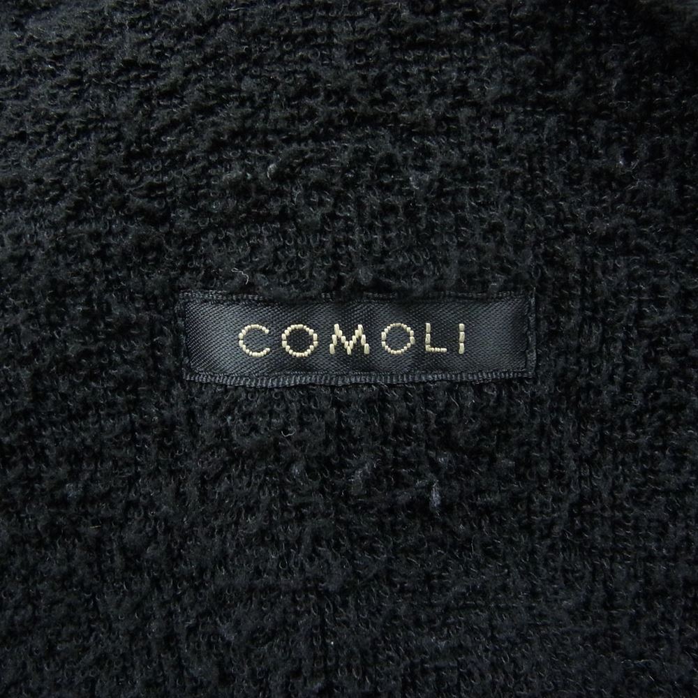 COMOLI コモリ 22SS V01-01009 シルクパイル スモーキング ジャケット ブラック系 2【美品】【中古】