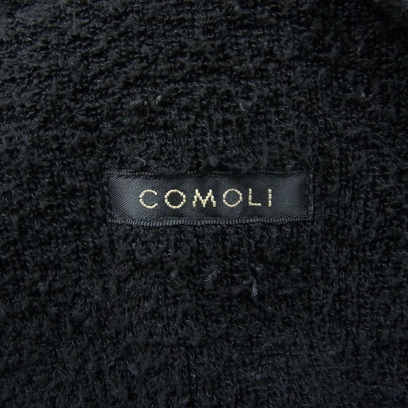 COMOLI コモリ 22SS V01-01009 シルクパイル スモーキング ジャケット ブラック系 2【美品】【中古】