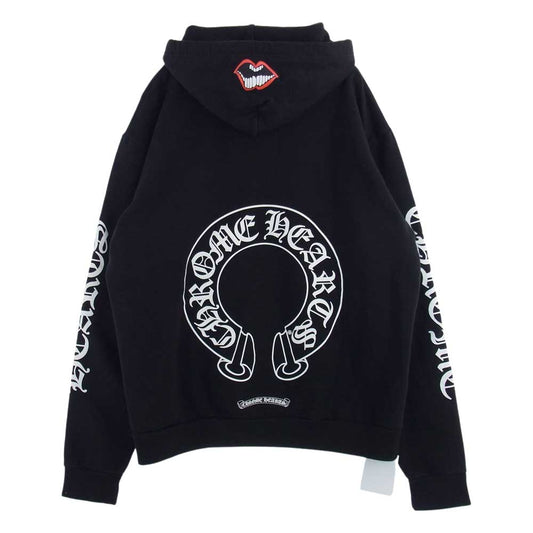 CHROME HEARTS クロムハーツ（原本無） 国内正規品 Matty Boy Chomper Horseshoe Hoodie マッティボーイ ホースシュー チョンパー プルオーバー スウェット パーカー ブラック系 M【中古】