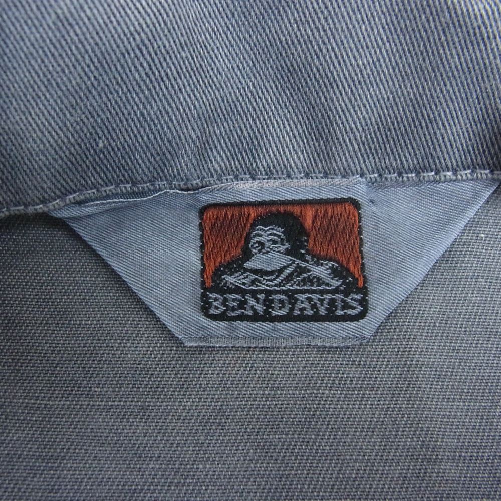 BEN DAVIS ベンデイビス ワッペン カスタム オーバーオール ツナギ グレー系 40L【中古】