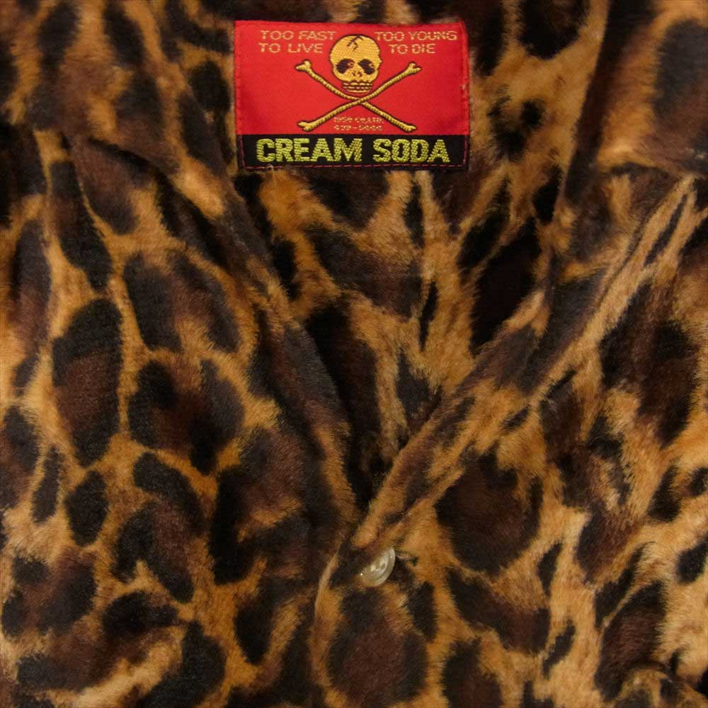 金タグCREAM SODA チェック柄 ジャケット CREAM SODA クリームソーダ 復刻金タグ レオパード オープンカラー