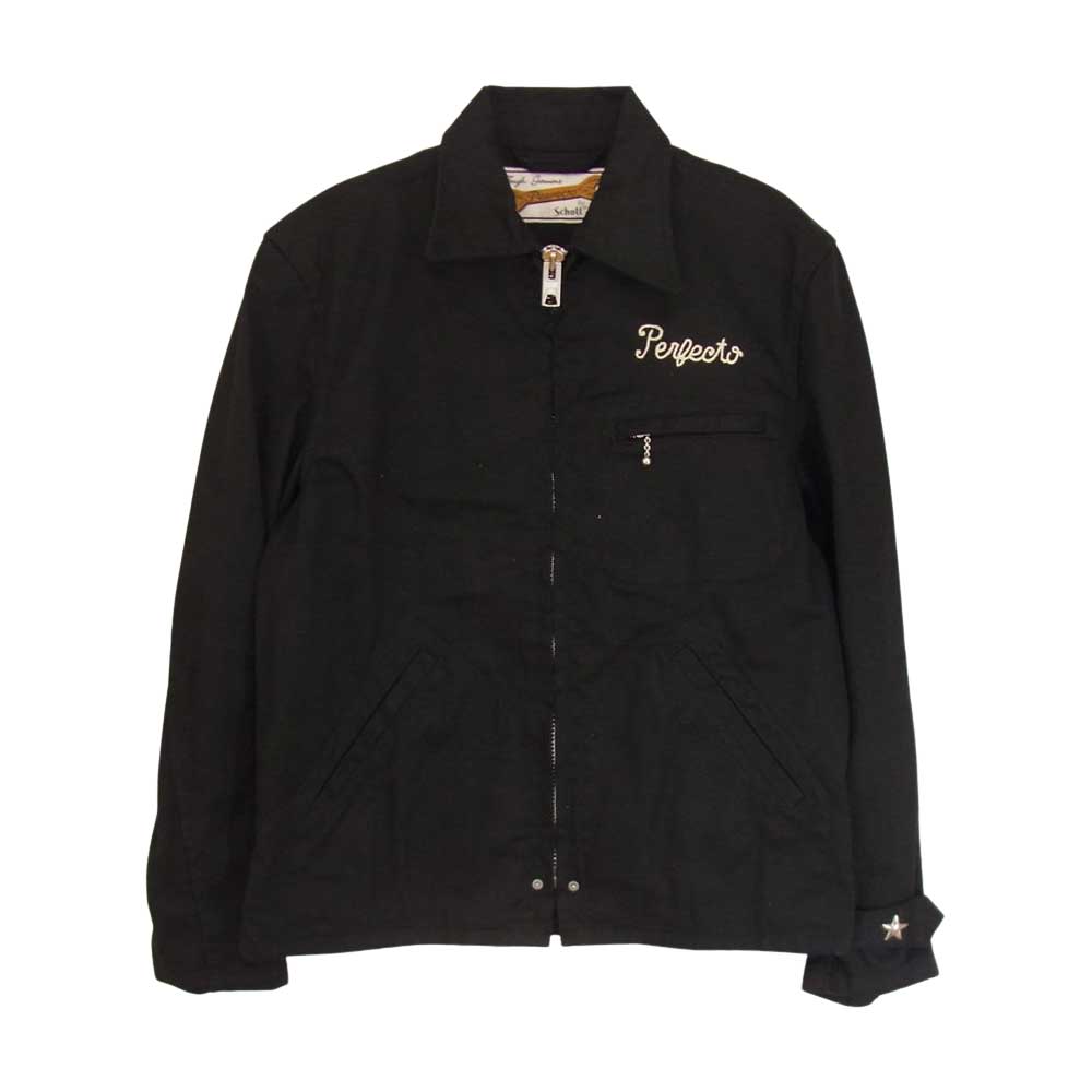 schott ショット 3112001 ヘビーツイル 刺繍 ワークジャケット ブラック系 M【中古】