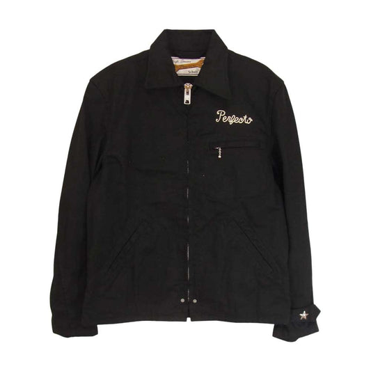 schott ショット 3112001 ヘビーツイル 刺繍 ワークジャケット ブラック系 M【中古】