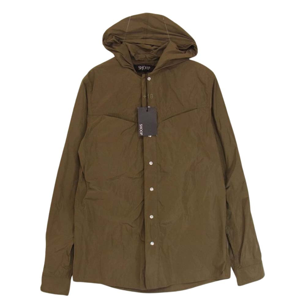 シュープ SHSLLN0301  Adulte player hoodie shirt アデュルト プレーヤー ナイロン パーカー シャツ カーキ系 M【中古】