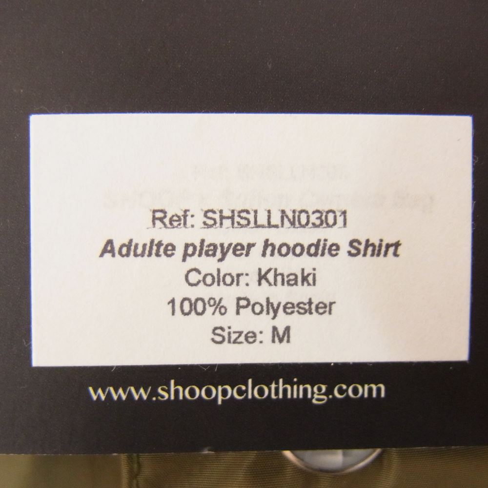 シュープ SHSLLN0301  Adulte player hoodie shirt アデュルト プレーヤー ナイロン パーカー シャツ カーキ系 M【中古】