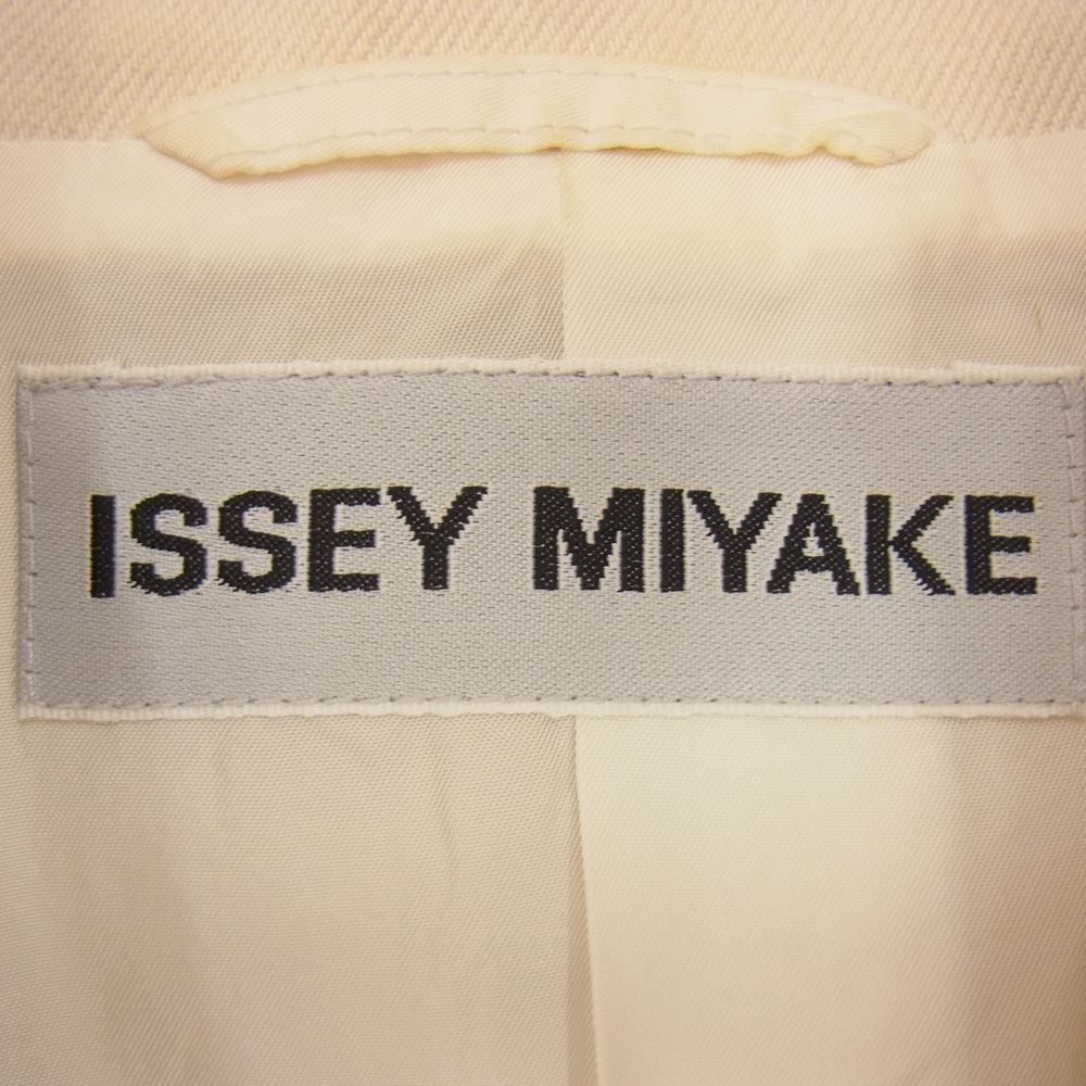 ISSEY MIYAKE イッセイミヤケ IM53FD525 パッチワーク 切替 カットオフ フラワーボタン テーラード ジャケット オフホワイト系 2【中古】