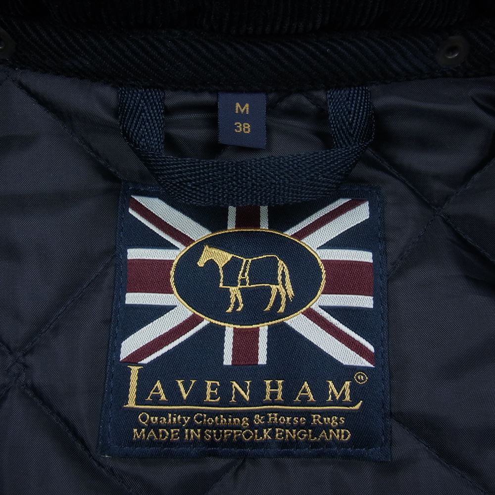 LAVENHAM ラベンハム DENSTON RC デンストン キルティング フード コート ネイビー系 M【中古】