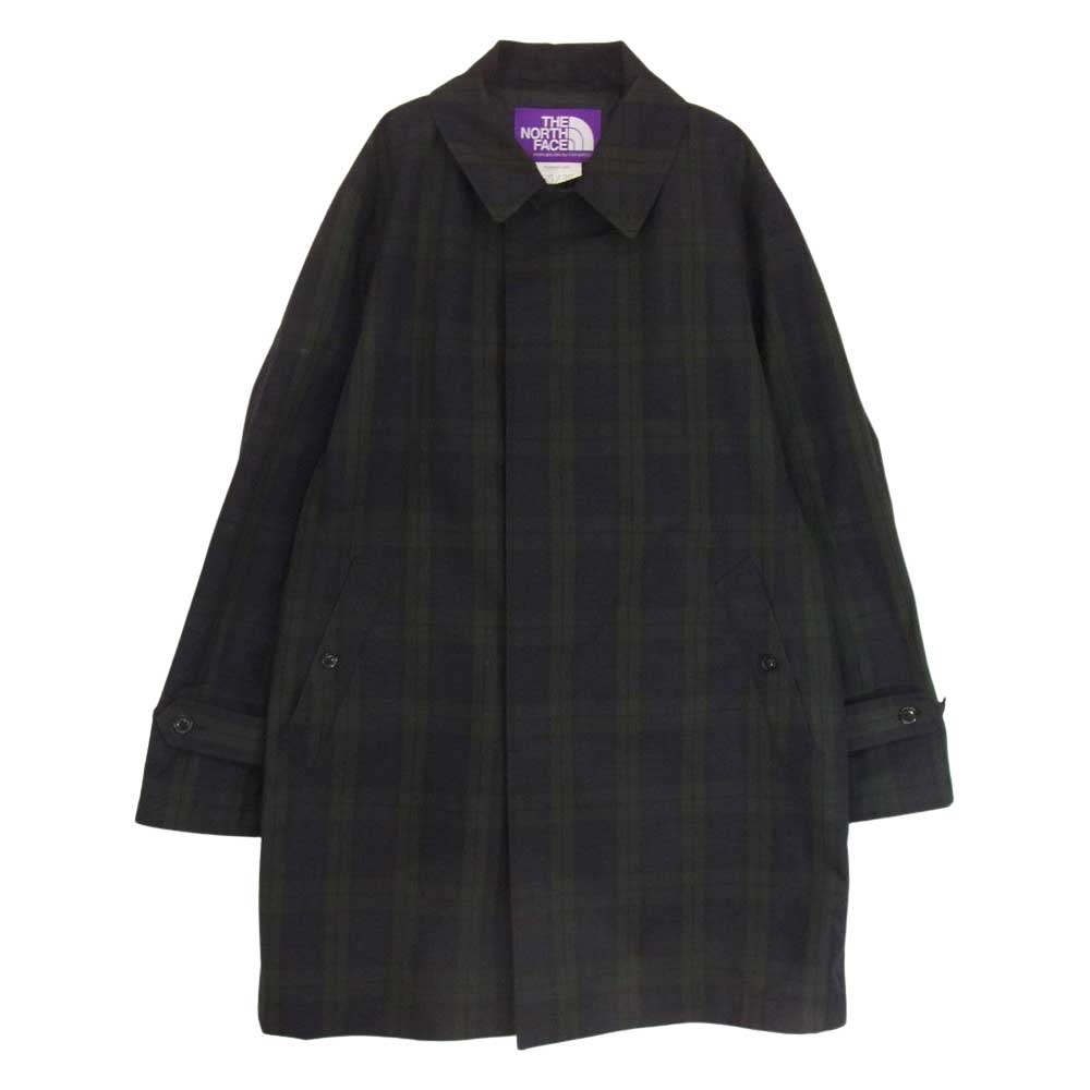 THE NORTH FACE ノースフェイス PURPLE LABEL パープルレーベル NP2920N チェック柄 コート ネイビー系 L【中古】